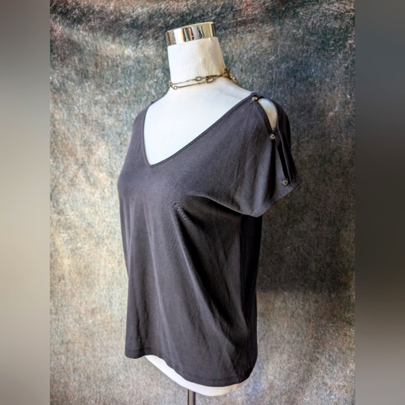 Lucky Brand Women's Open Shoulder Tee XS - Picture 2 of 5